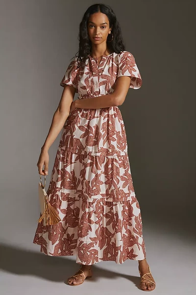 Anthropologie The Somerset Maxi Dress In Beige | ModeSens