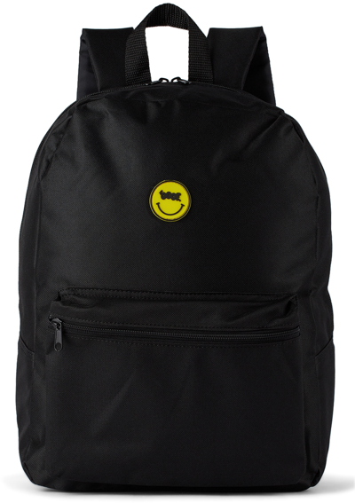 Ooof Kids Black Smiley Backpack