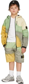 Stone Island Kids Yellow & Green Airbrush Jacket In V0030 Yellow