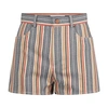 See By Chloé Striped Cotton Shorts In Multicolor 1