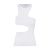 Stella Mccartney Compact Viscose Blend Knit Cutout Top In 9001
