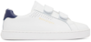 PALM ANGELS KIDS WHITE& NAVY PALM 1 STRAP SNEAKERS