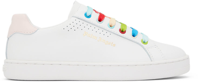 Palm Angels Kids White & Pink Palm 1 Sneakers In Bianco
