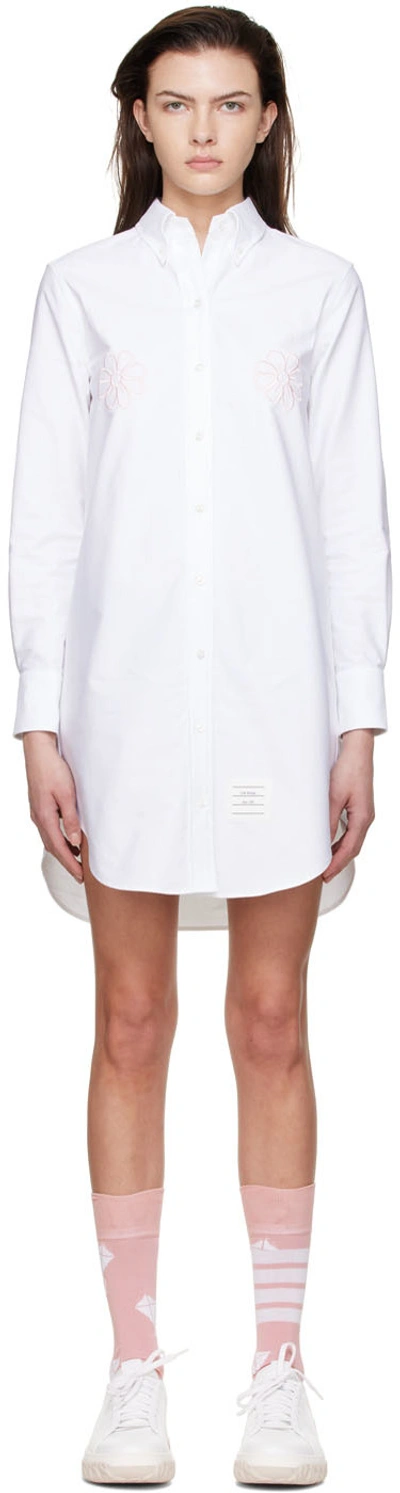 Thom Browne White Cotton Mini Dress