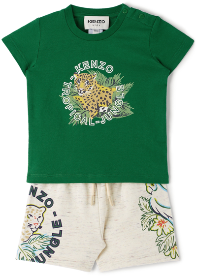 Kenzo Baby's & Little Boy's 2-piece T-shirt & Shorts Set In Green