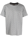 Mcm Men's Visetos Monogram Print T-shirt In Organic Cotton In Heather Grey