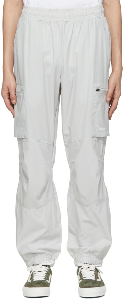 Dime Grey Nylon Trousers In Grey