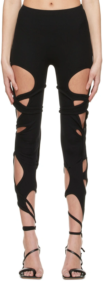 スパッツ・レギンス OTTOLINGER LEGGINGS (10280060302) Ottolinger Velvet Wrap Leggings In Black | ModeSens