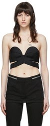 Givenchy Sweetheart-neck Cropped Wool Top In 001