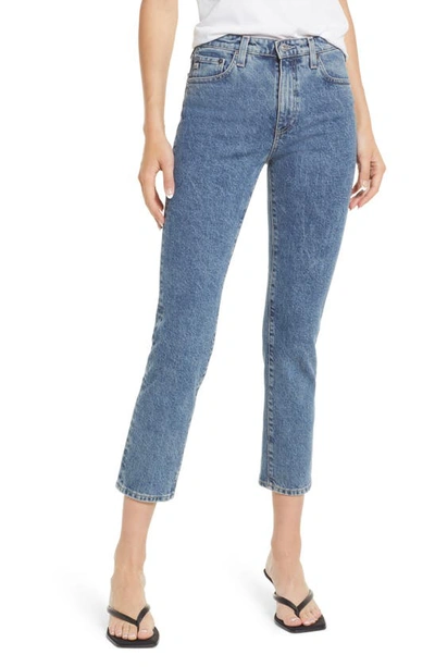 Ag Isabelle High Waist Ankle Straight Leg Jeans In Hybrid