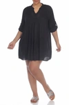 Boho Me Crochet Trim Coverup In Black