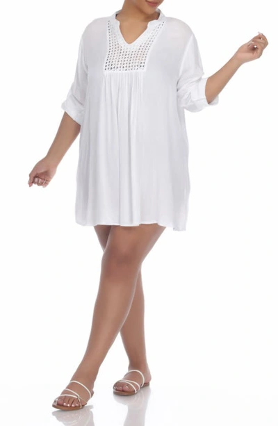 Boho Me Crochet Trim Coverup In White