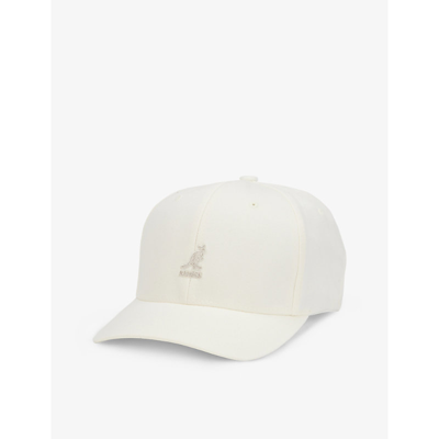 Kangol Logo-embroidered Woven Baseball Cap In White