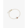 Astley Clarke 14ct Gold Mini Icon Aura Ruby And Diamond Bracelet In 14ct Yellow Gold