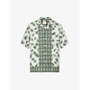 Paul Smith Floral-print Relaxed-fit Woven Shirt In Emerald Green