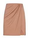 The Andamane Gioia Side-slit Mini Skirt In Skin