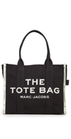 Marc Jacobs The Jacquard Small Tote Hand Bag In Black