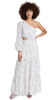 Cami Nyc Olympia Floral One-shoulder Maxi Dress In Aegean Wallflower