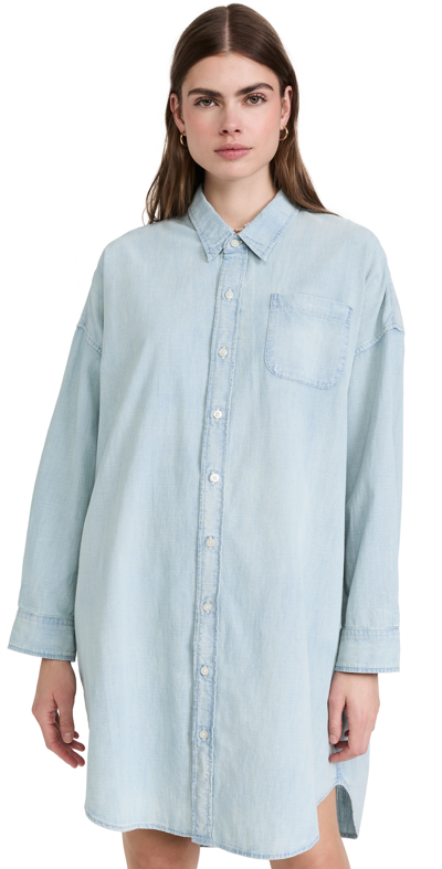 Denimist Oversized Denim Shirt Dress In Blue