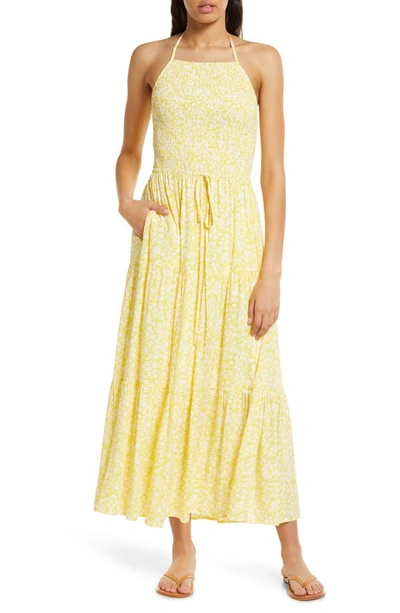 Lost + Wander Sweet Summer Daze Floral Print Maxi Dress In Yellow White