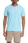Rhone Crew Neck Short Sleeve T-shirt In Fountain Blue