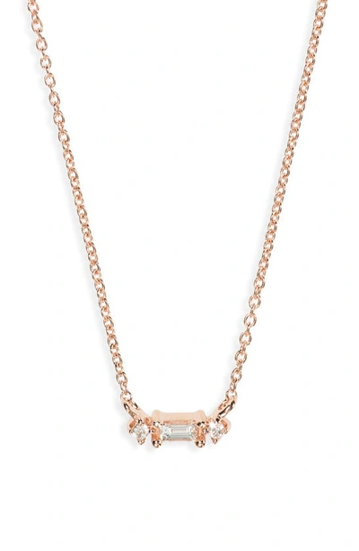 Dana Rebecca Designs Sadie Diamond Pendant Necklace In Rose Gold