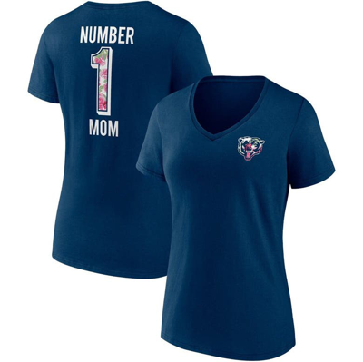 Fanatics Branded Navy Chicago Bears Team Mother's Day V-neck T-shirt