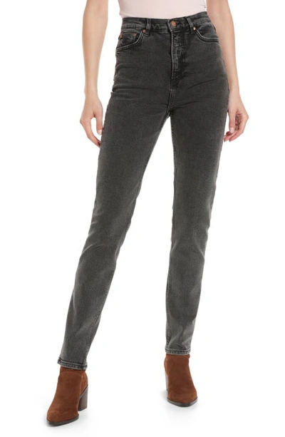 Amendi Karolina High Waist Skinny Jeans In Washed Dark Grey