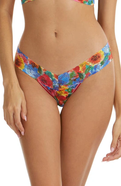 Hanky Panky Bold Blooms Low Rise Rolled Thong