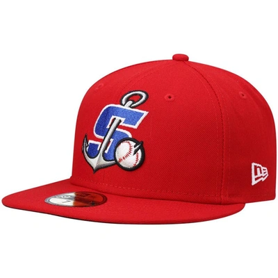 New Era Red Stockton Ports Authentic Collection Team Home 59fifty Fitted Hat
