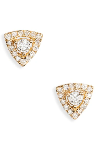 Dana Rebecca Designs Ava Bea Triangle Stud Earrings In Yellow Gold