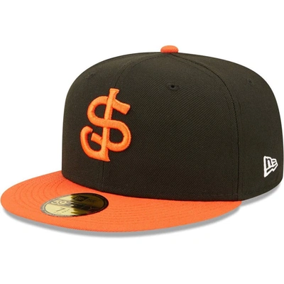 New Era Black San Jose Giants Authentic Collection Team Home 59fifty Fitted Hat