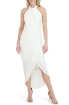 JULIA JORDAN KNOT NECK HALTER DRESS