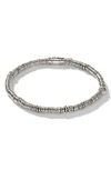 John Hardy Heishi Beaded Bracelet In Silver