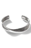 John Hardy Sterling Silver Bamboo Twist Cuff Bangle Bracelet In Silver