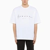 ANN DEMEULEMEESTER PRINTED CREWNECK T-SHIRT IN WHITE