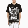 COMME DES GARÇONS SHIRT BLAT-PRINT T-SHIRT IN BLACK