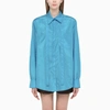 VALENTINO LIGHT BLUE WASHED TAFFETA SHIRT