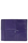 Bottega Veneta Purple Intreccio Bifold Wallet