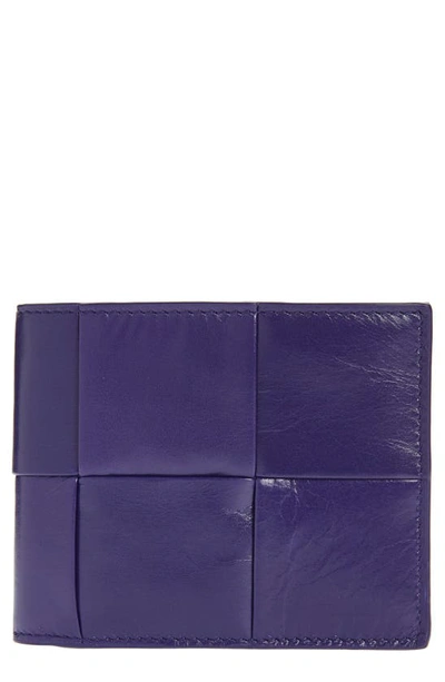 Bottega Veneta Purple Intreccio Bifold Wallet