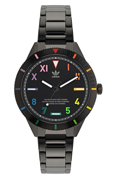Adidas Originals Edition 3 Stainless Steel Bracelet Watch In Black