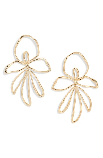 Mignonne Gavigan Sade Abstract Flower Statement Earrings In Gold
