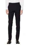 Sandro Formal Classic-cut Virgin-wool Suit Trousers In Navy Blue