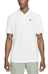 Nike Dri-fit Victory Logo Quick Dry Breathable Sports Short Sleeve Polo Shirt White In White/ Black