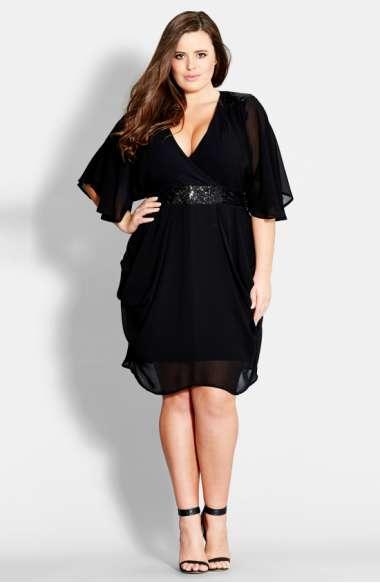 sequin wrap around dress