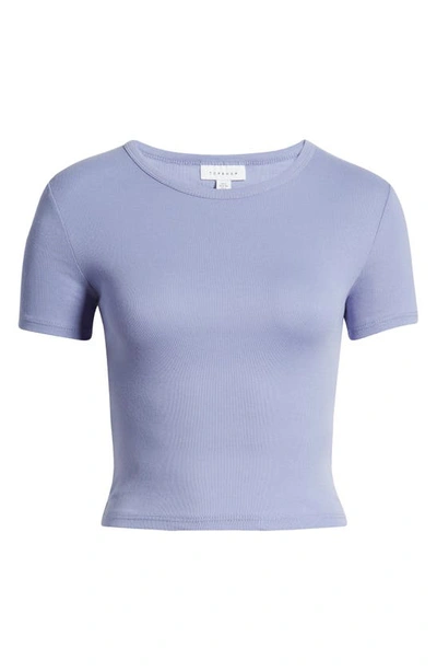 Topshop Everyday Crop Crewneck Tee In Lilac