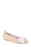 PATRICIA GREEN ST. TROPEZ BOW RAFFIA FLAT