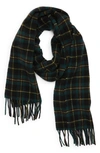 DRAKE'S PLAID WOOL SCARF