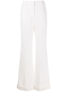 Adam Lippes Cuffed Wide-leg Trousers In White