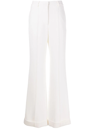 Adam Lippes Cuffed Wide-leg Trousers In White